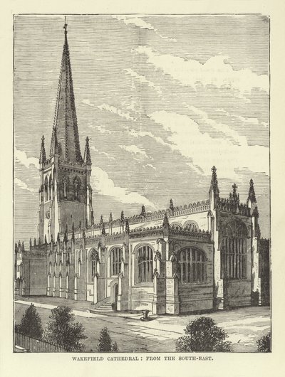 Cattedrale di Wakefield da sud-est da English School