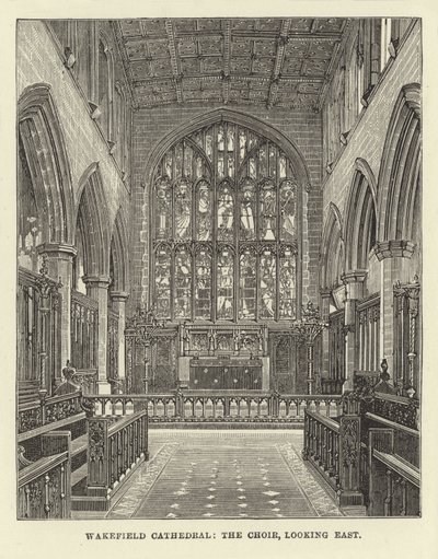 Cattedrale di Wakefield, il coro, guardando a est da English School