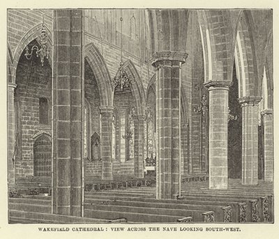 Cattedrale di Wakefield, vista attraverso la navata guardando a sud-ovest da English School
