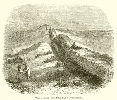 Muro di Severo, vicino a Housestead, Northumberland da English School