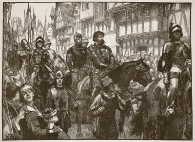 Wallace sulla strada per la Westminster Hall, illustrazione da Cassells Illustrated History of England da English School
