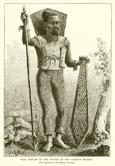 Costume di Guerra dei Nativi delle Isole Caroline da English School