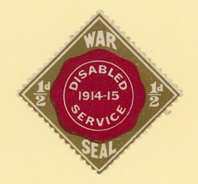 War Seal - servizio disabili 1914-1915 da English School