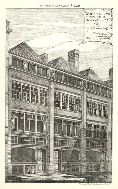Magazzini sul lato nord di Devonshire Street da English School