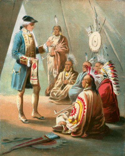 Il primo discorso di Washington agli indiani da English School