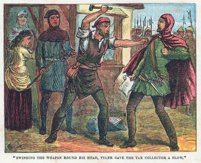 Wat Tyler che colpisce il riscossore delle tasse da English School