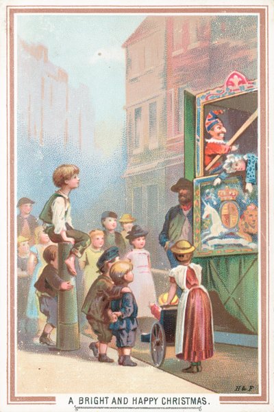 Guardare uno spettacolo di Punch e Judy da English School