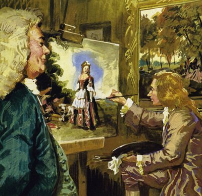 Watteau dipinge La Danza da English School