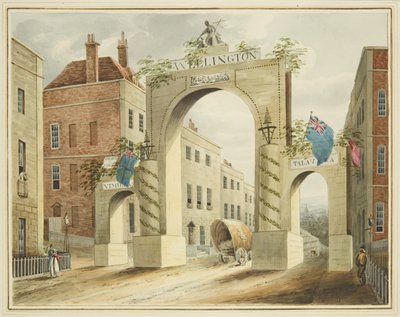 Arco Trionfale di Wellington, cima di Park Street, Bristol da English School