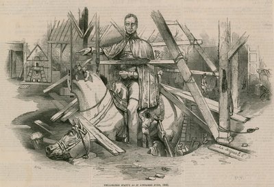 La statua di Wellington come appariva nel giugno 1846 da English School