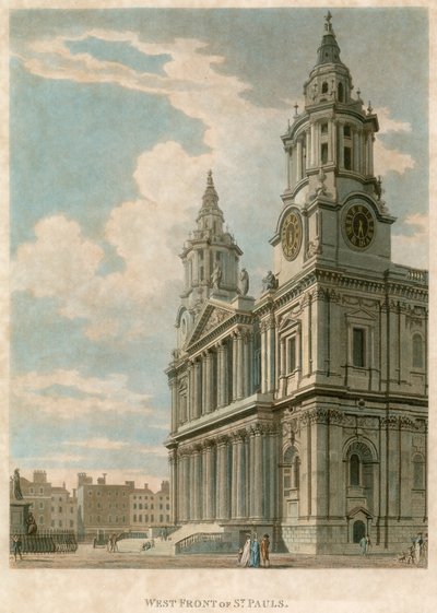 Facciata ovest della Cattedrale di St Paul, Londra da English School