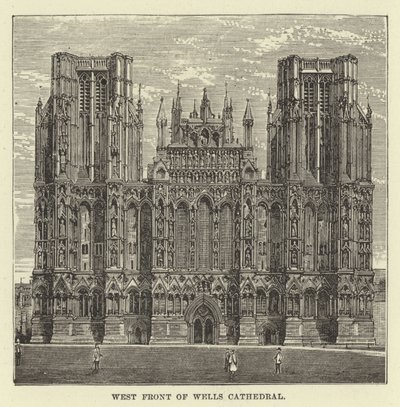 Facciata ovest della Cattedrale di Wells da English School