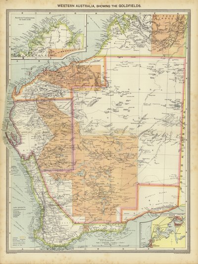 Australia occidentale, mostrando i campi d