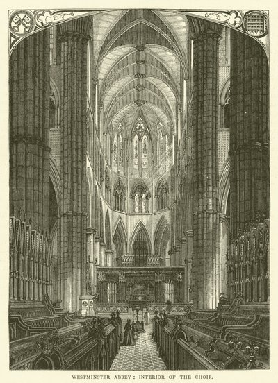 Abbazia di Westminster, interno del coro da English School