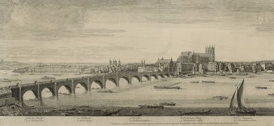 Ponte di Westminster, Londra, visto dalla casa dello zucchero del signor Scheves, di fronte a York House da English School