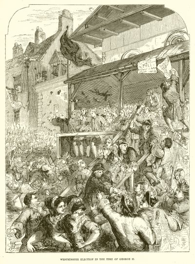 Elezione di Westminster al tempo di Giorgio II da English School
