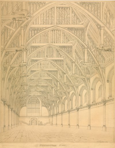 Westminster Hall, 1814 da English School
