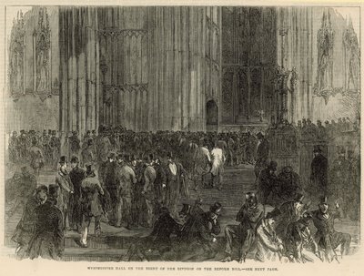 Westminster Hall nella notte della divisione sul disegno di legge sulla riforma da English School