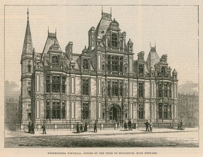 Westminster Town Hall, inaugurato dal Duca di Buccleuch, Alto Steward da English School