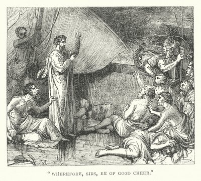 "Perciò, signori, siate di buon animo" (incisione) da English School