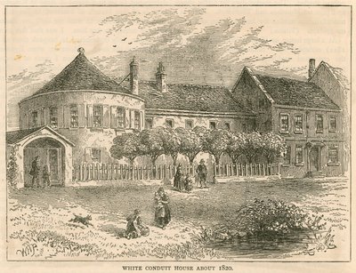 White Conduit House, Pentonville, Londra, circa 1820 da English School