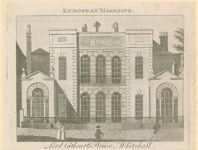 Corte o Cortile di Whitehall, Casa Vanbrugh, demolita nel 1898 da English School