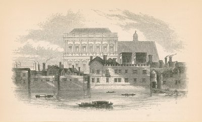 Whitehall dal fiume Tamigi da English School