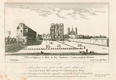Whitehall nel XVII secolo da English School
