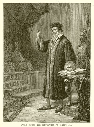 Wiclif davanti alla convocazione a Oxford, 1382 da English School
