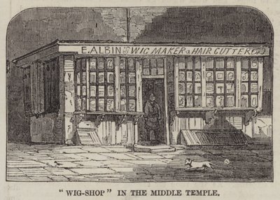 "Negozio di parrucche" nel Middle Temple da English School