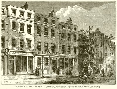 Wigmore Street nel 1820 da English School