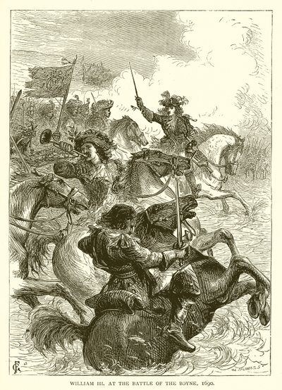 Guglielmo III alla Battaglia del Boyne, 1690 da English School