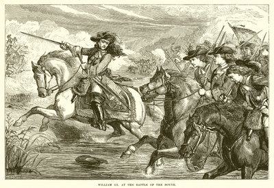 Guglielmo III alla battaglia del Boyne da English School