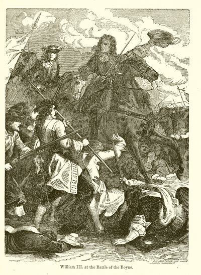 Guglielmo III alla battaglia del Boyne da English School