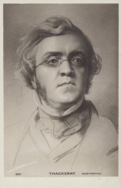 William Makepeace Thackeray (1811-1863), scrittore inglese (litografia) da English School