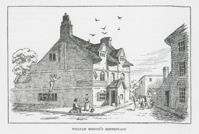 Casa natale di William Roscoe (litografia) da English School