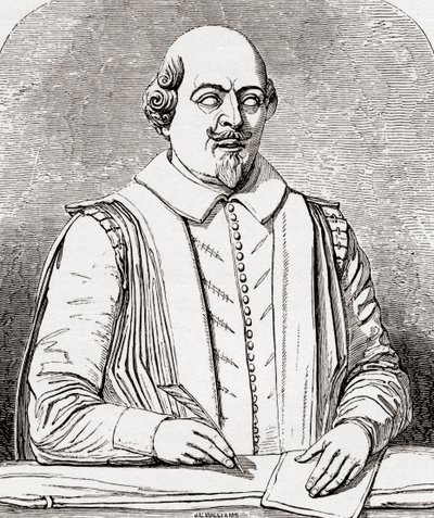 William Shakespeare, dopo il busto dalla tomba a Stratford, da 
