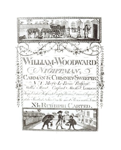 William Woodward, Nightman, Carman e Spazzacamino, No. 1 Mary-Le-Bone Passage, Wells Street, Oxford Market, Londra da English School