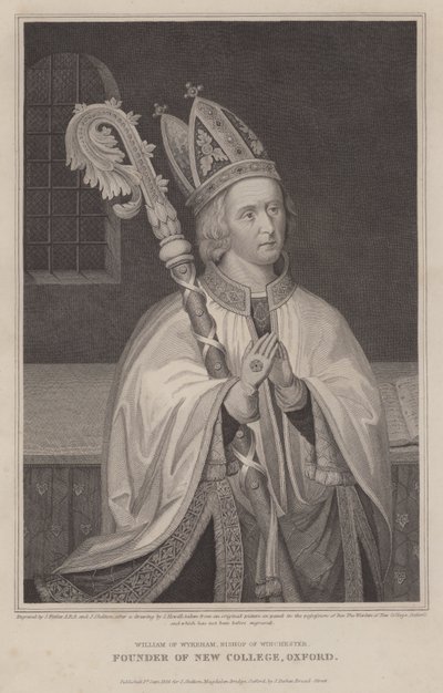 Guglielmo di Wykeham, Vescovo di Winchester, fondatore del New College, Oxford da English School