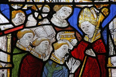 Finestra Ew raffigurante i Sette Sacramenti: Ordini Sacri da English School