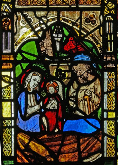 Finestra N2 raffigurante la Natività da English School