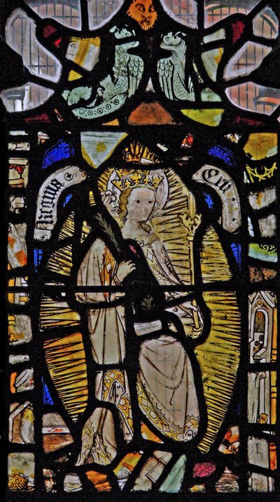 Vetrata raffigurante la Vergine Maria come Regina Celi o Regina del Cielo da English School