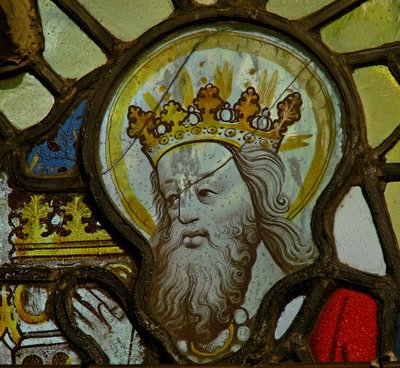 Finestra nord-ovest raffigurante Dio - da una Incoronazione della Vergine? da English School