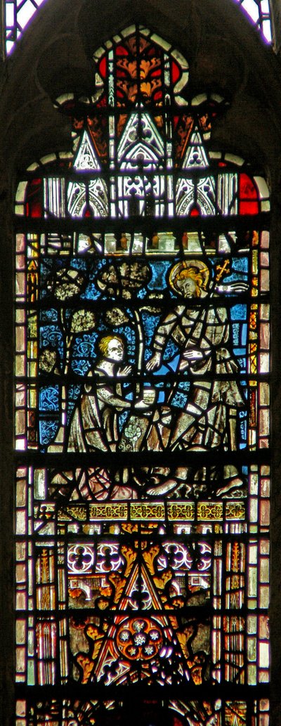Vetrata raffigurante una scena di Resurrezione: Noli Me Tangere da English School