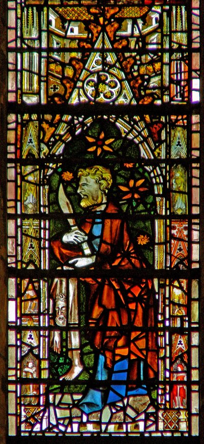 Vetrata raffigurante San Bartolomeo da English School