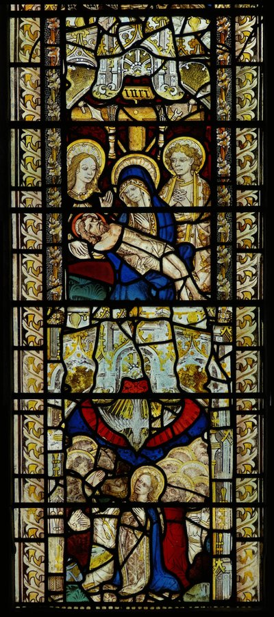 Finestra raffigurante la Pietà e la Pentecoste da English School