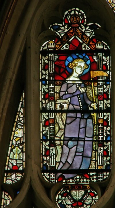 Vetrata raffigurante San Sidwell da English School