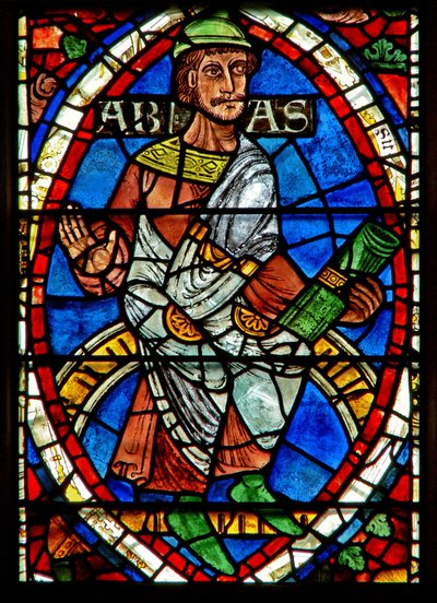 Vetrata raffigurante una figura genealogica: Abia da English School