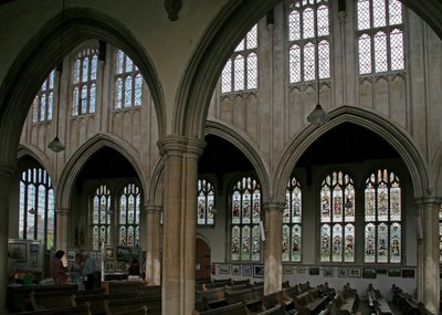 Finestra raffigurante una vista del lato nord della chiesa da English School