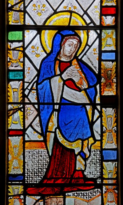 Finestra n4 raffigurante la Vergine Maria da English School